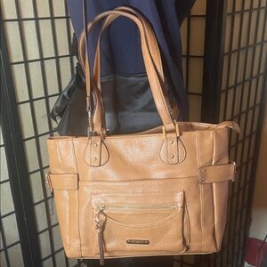 Rosetti Tan Leather Tote Bag